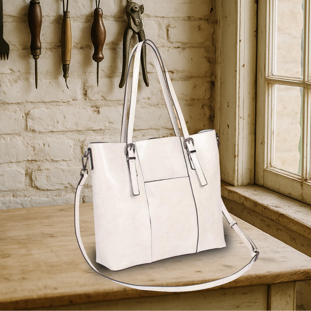 KENAWI | Grand sac à main en cuir véritable