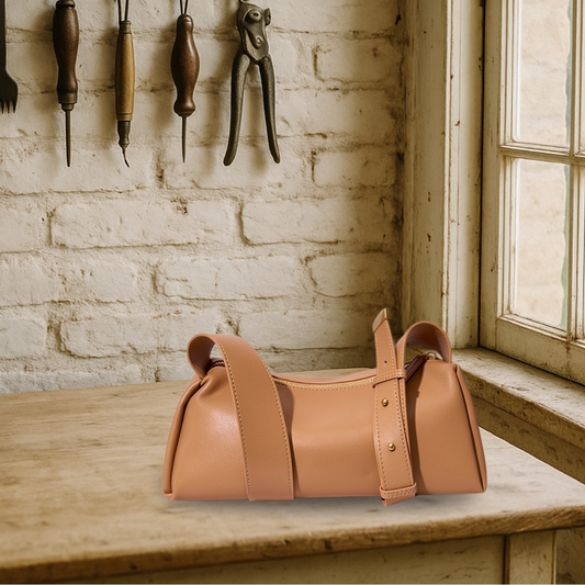 KENAWI | Sac à bandoulière Baguette en cuir véritable
