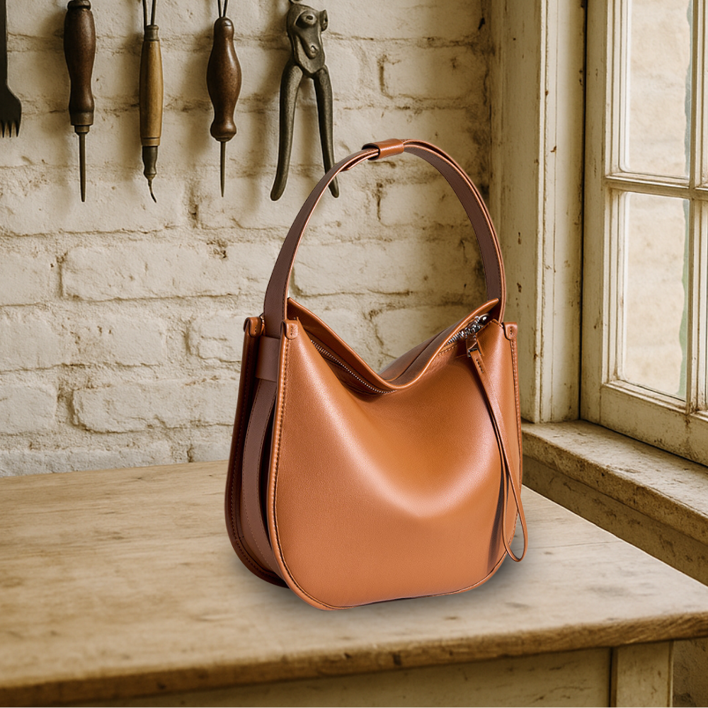 KENAWI | Sac à bandoulière en cuir Classic Curve