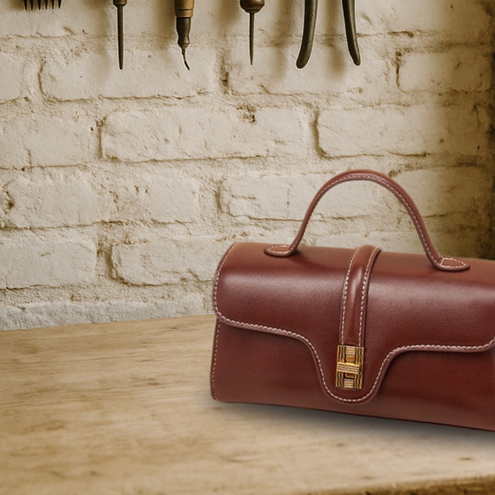 KENAWI | Portefeuille à bandoulière en cuir vintage de première qualité