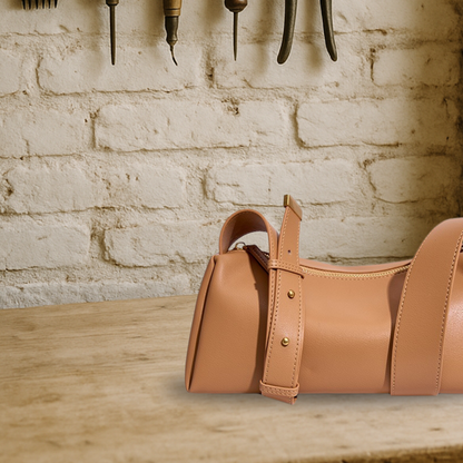 KENAWI | Sac à bandoulière Baguette en cuir véritable