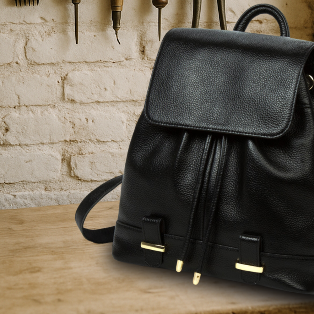 KENAWI | Sac à dos moderne en cuir pleine fleur