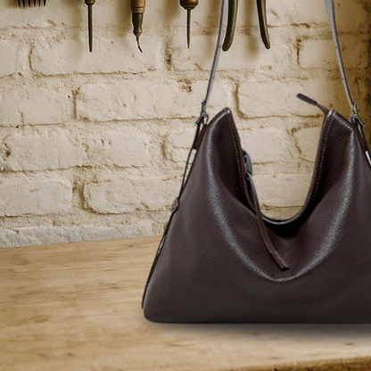 KENAWI | Sac à bandoulière en cuir véritable Lazy Tote