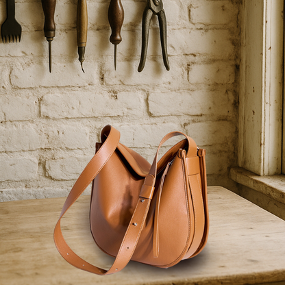 KENAWI | Sac à bandoulière en cuir Classic Curve