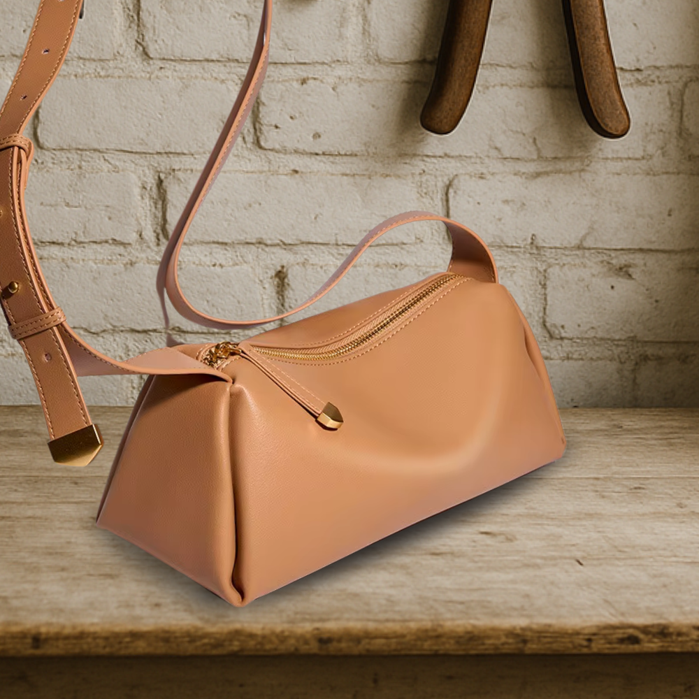 KENAWI | Sac à bandoulière Baguette en cuir véritable