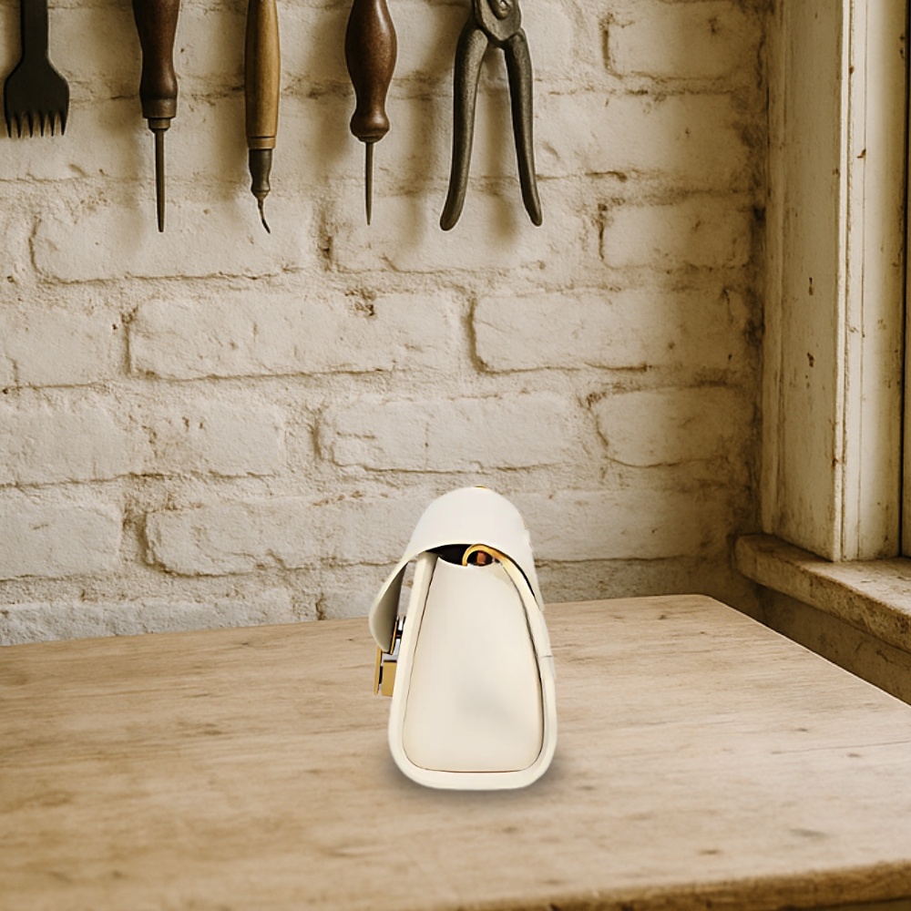 KENAWI | Baguette fine et élégante en cuir véritable