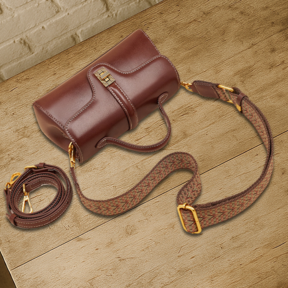 KENAWI | Portefeuille à bandoulière en cuir vintage de première qualité