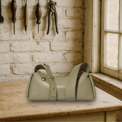 KENAWI | Sac à bandoulière Baguette en cuir véritable