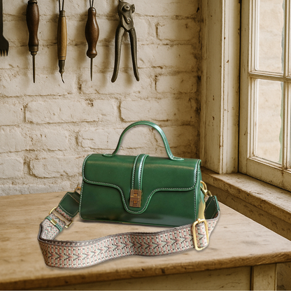KENAWI | Portefeuille à bandoulière en cuir vintage de première qualité