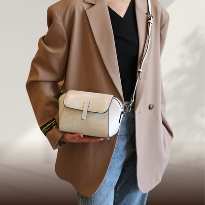 KENAWI | Sac à bandoulière en cuir véritable de style vintage