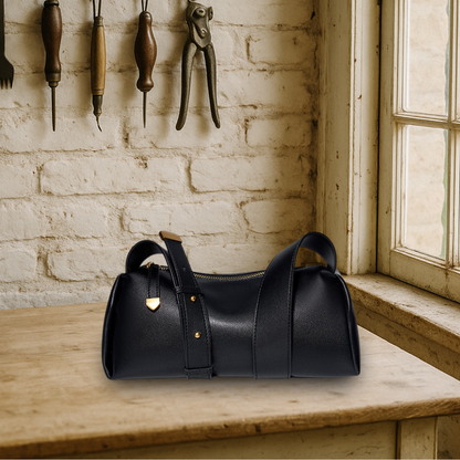 KENAWI | Sac à bandoulière Baguette en cuir véritable