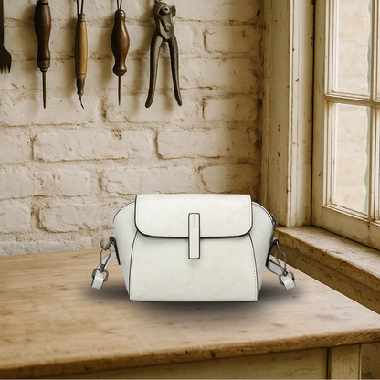 KENAWI | Sac à bandoulière en cuir véritable de style vintage