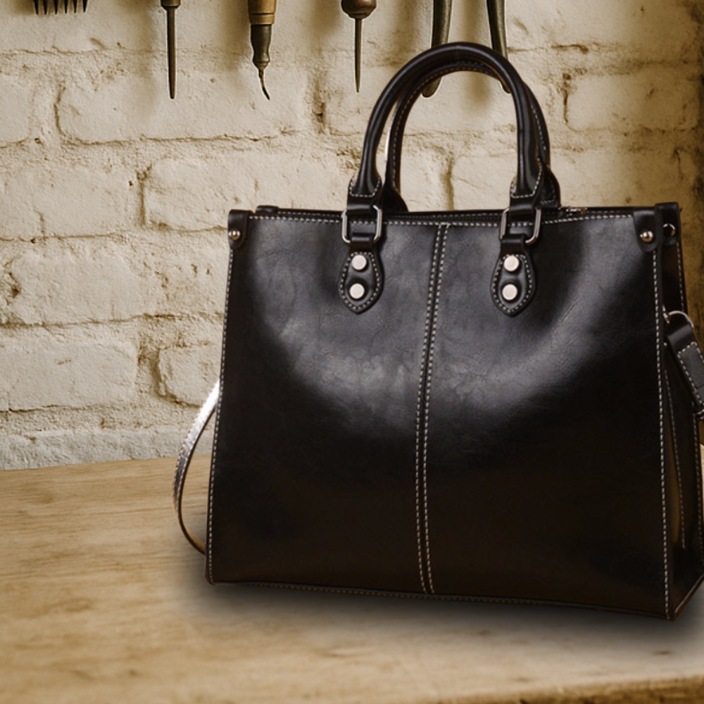 KENAWI | Tote classique et élégant en cuir véritable