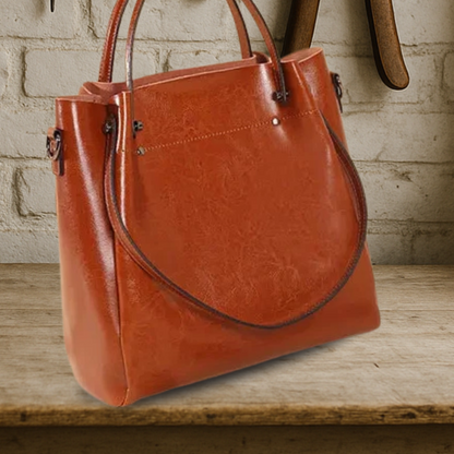 KENAWI | Elégante pochette à double sens en cuir véritable