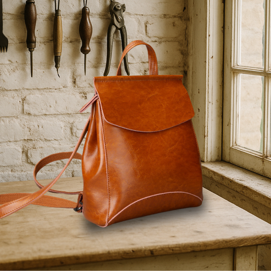 KENAWI | Sac à dos en cuir véritable