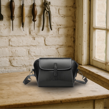KENAWI | Sac à bandoulière en cuir véritable de style vintage