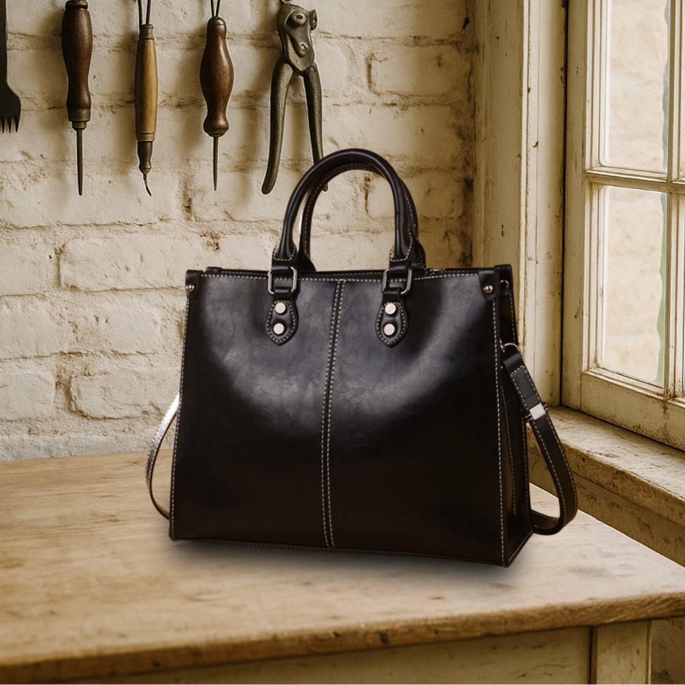 KENAWI | Tote classique et élégant en cuir véritable